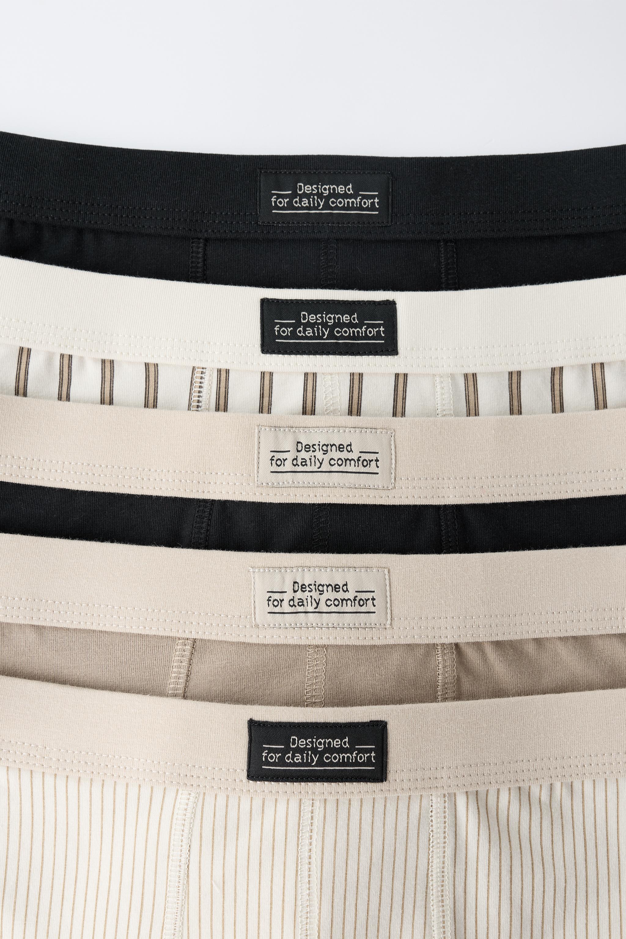 AGES 6-14 / FIVE-PACK OF STRIPED BOXERS